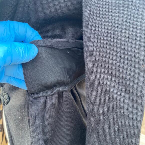 Vintage y2K Wool Cheetah Leopard Cardigan Blazer Size Medium Women’s Black - Picture 3 of 6